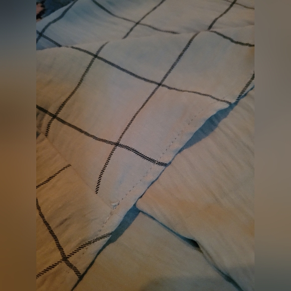 New York Clothing Company Green Window Pane Knee Length Skirt Elastic Tie Small - Picture 5 of 8